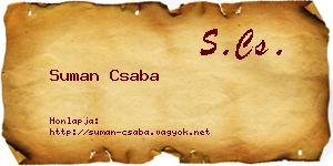 Suman Csaba névjegykártya