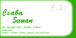 csaba suman business card